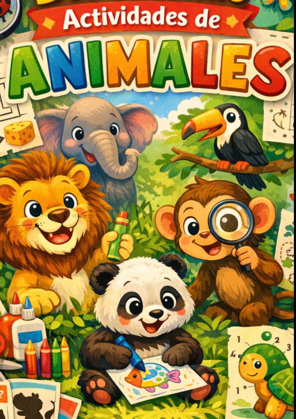 Actividades de Animales para Niños de 5 Años: Colorear, Laberintos, Unir Puntos, Encontrar las Diferencias y Contar Animales: Actividades educativas ... motricidad mientras se divierten aprendiendo.