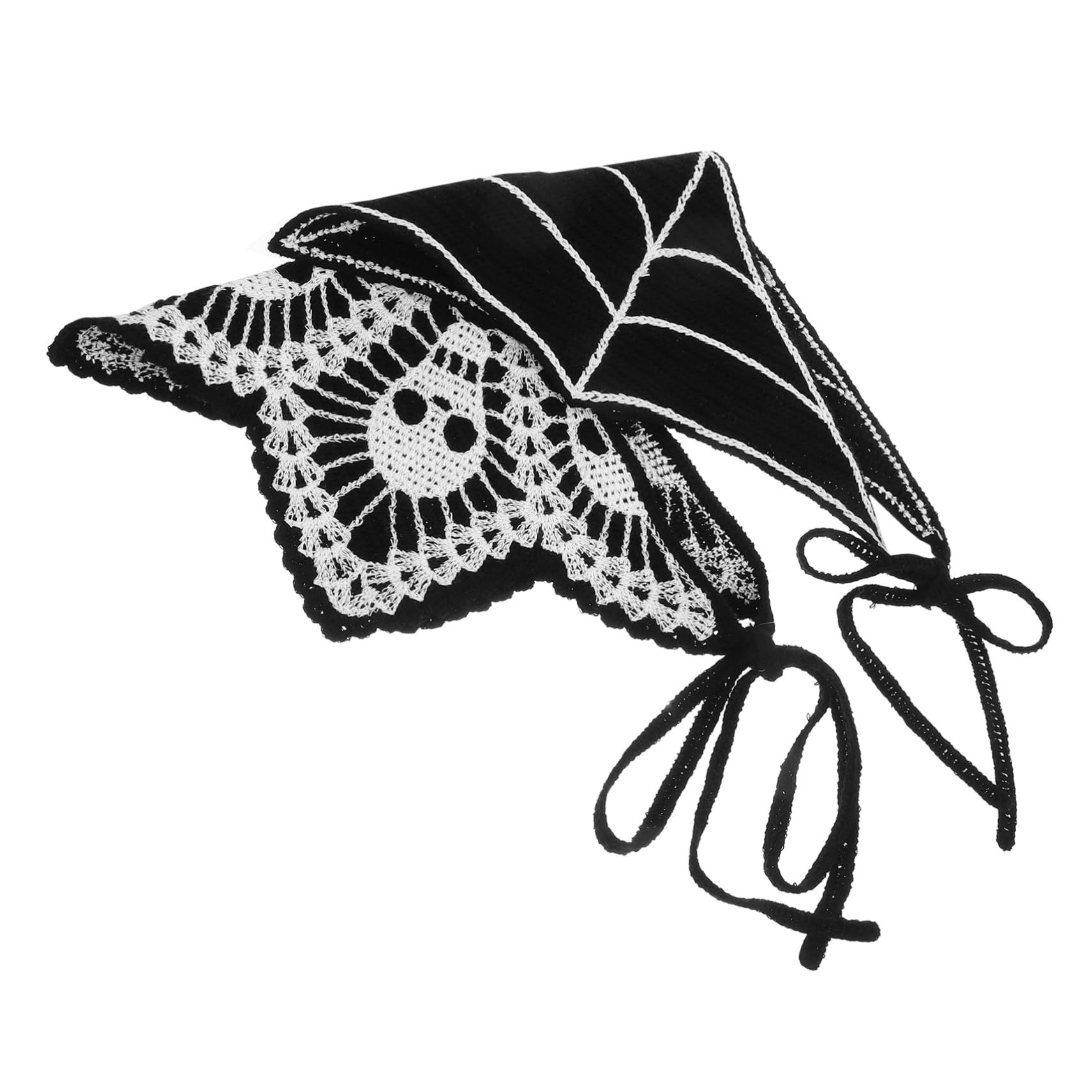 Healvian 4 Piezas Diademas Crochet Gótico Banda para Halloween Mujeres Fiesta