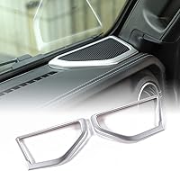 Vista 1 de Cubierta de altavoz A pilar Accesorios interiores para Jeep Wrangler JL JLU Gladiator JT 2018-2024 (plateado)