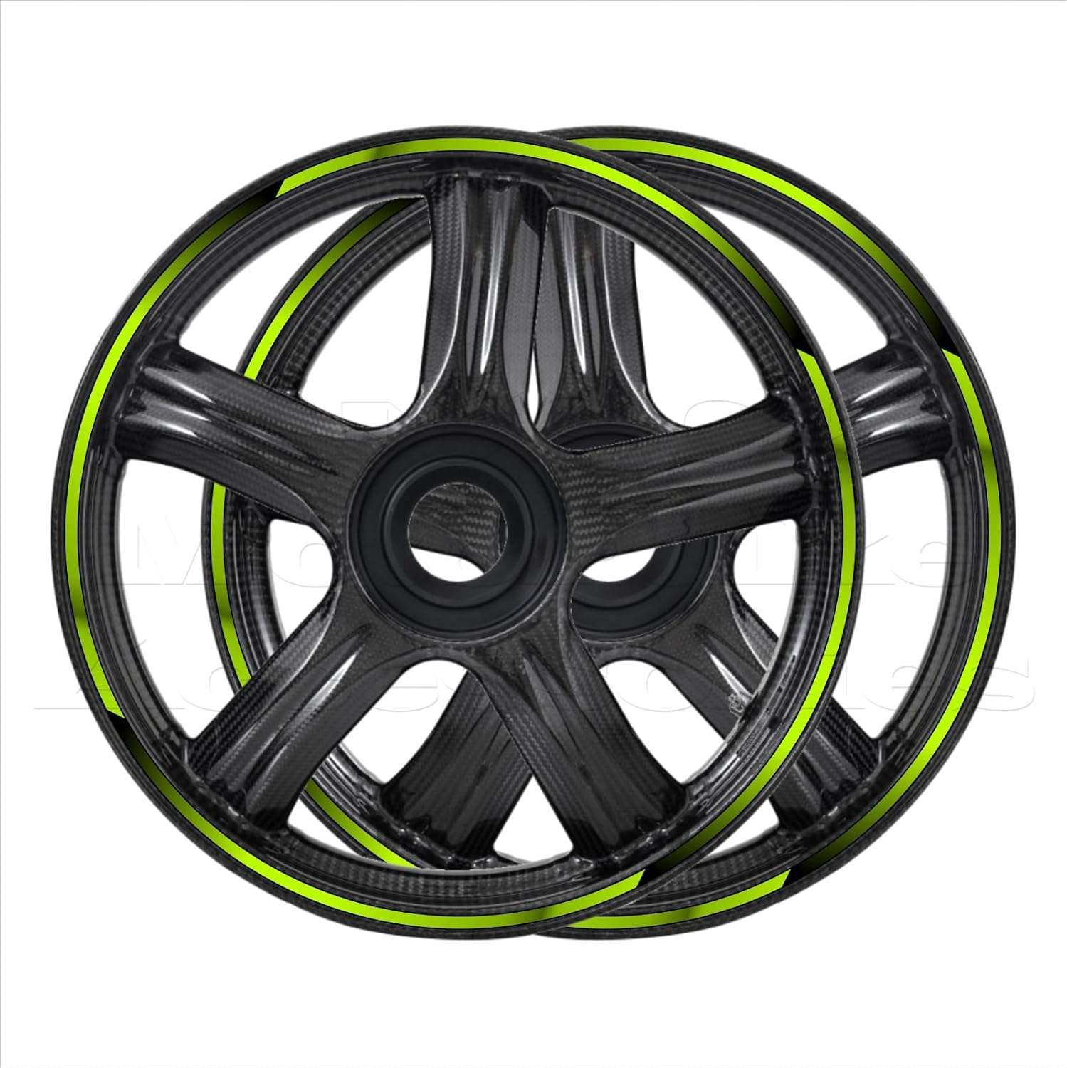 Motorcycle Reflective Rim Tapes Sticker Stripe 17 inch Wheel Decal Stickers Compatible with Kawasaki Ninja 250 300 400 500 650 1000 ZX6R 636 ZX9R ZX-10R (Green)