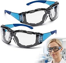 Safety Glasses, Safety Goggles for Work, Eye Protection Glasses with Anti-Fog Coating, Protective Glasses for Various Activities, Adult Safety Goggles with Clear Lens and Comfortable Fit, 2-Pack Eye P