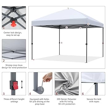 Amazon | ABCCANOPY タープテント 2.5mx2.5m 3mx3m 大型