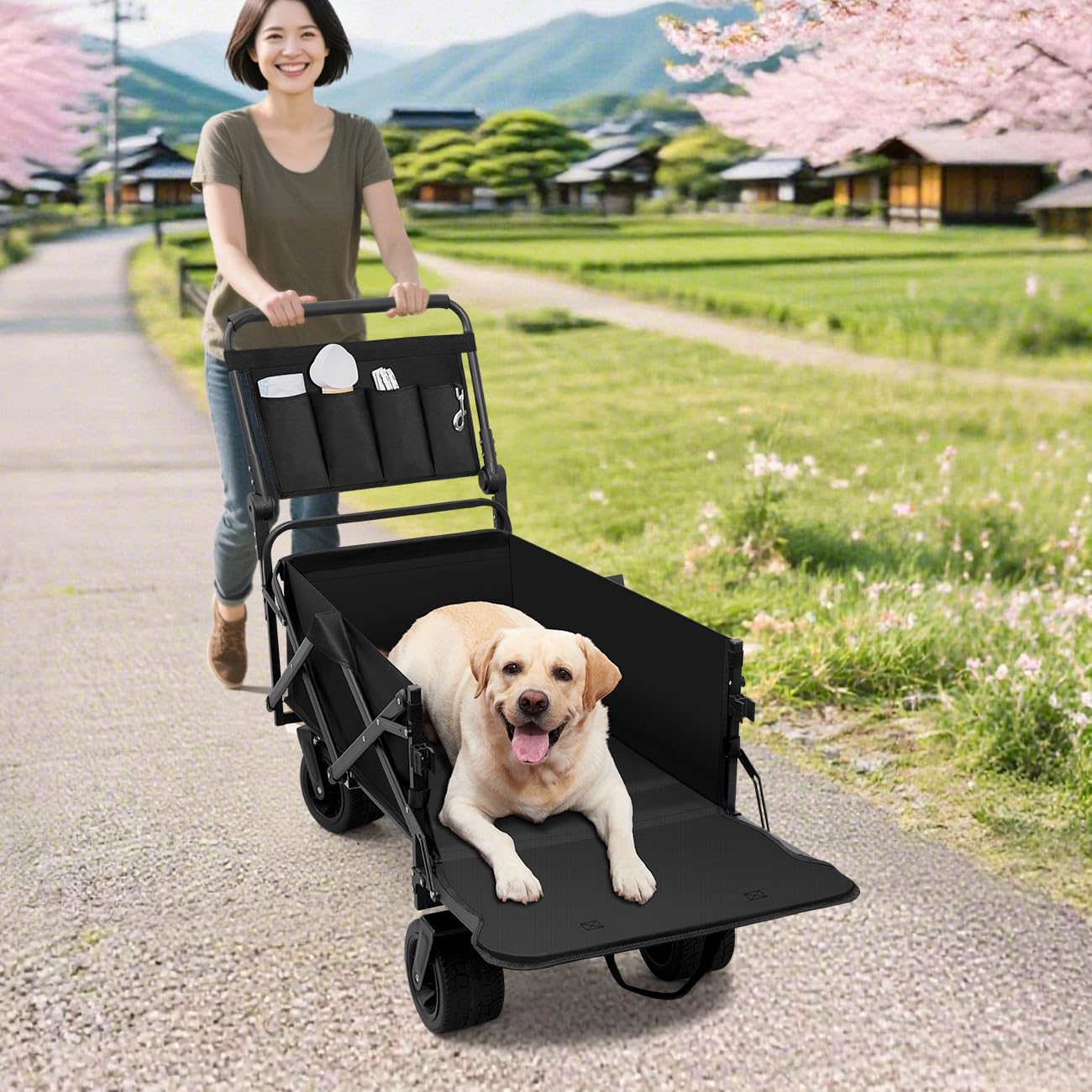 Cavoyo 犬用カート 大容量 耐荷重73kg 高齢犬ペットカート　折り畳み式 Amazon.co.jp: Cavoyo ペットカート 犬 カート バギー 4輪 大容量 耐