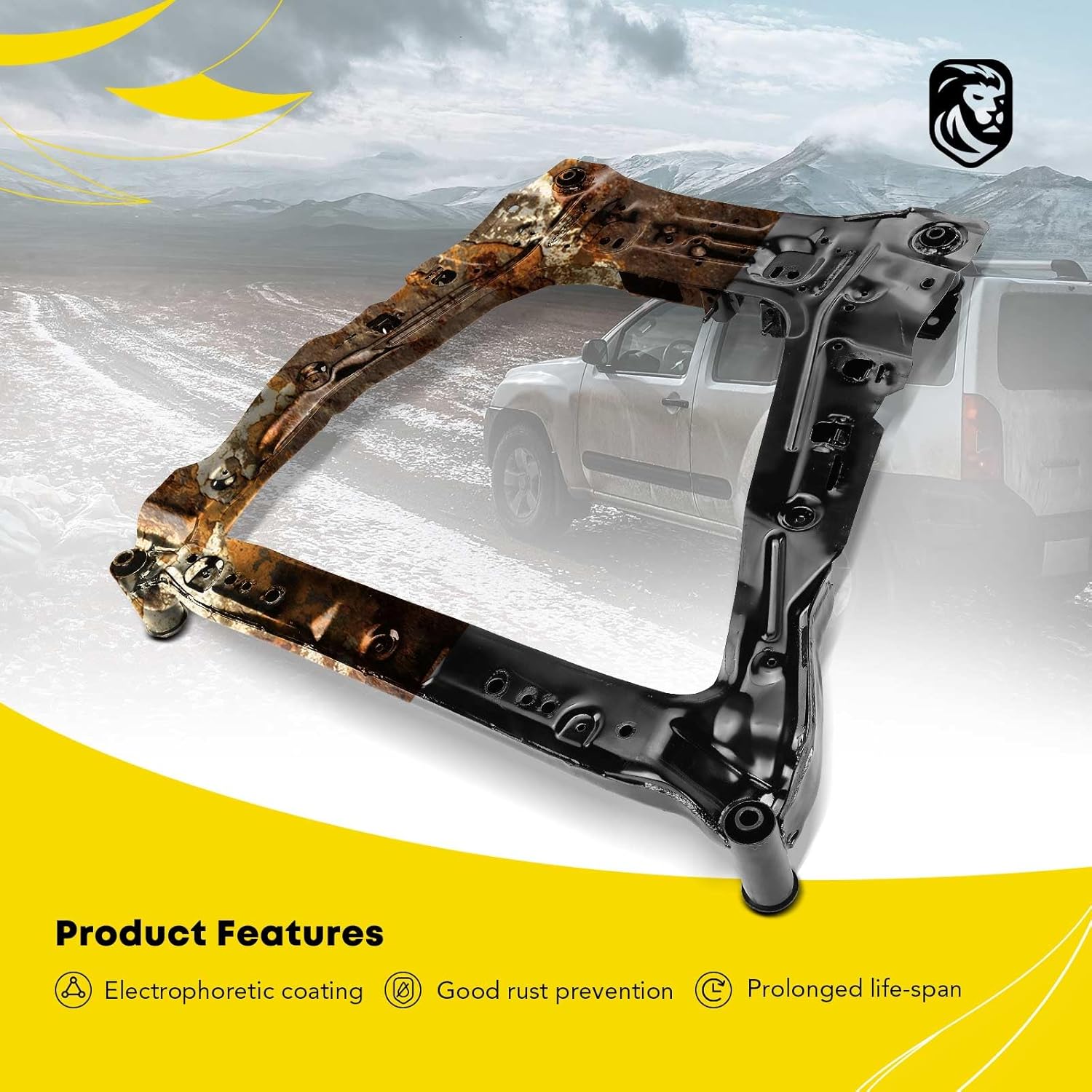 YHTAUTO Front Frame Crossmember Subframe Compatible with Nissan Rogue 2008-2013 Rogue Select 2014-2015, Suspension Cross Member