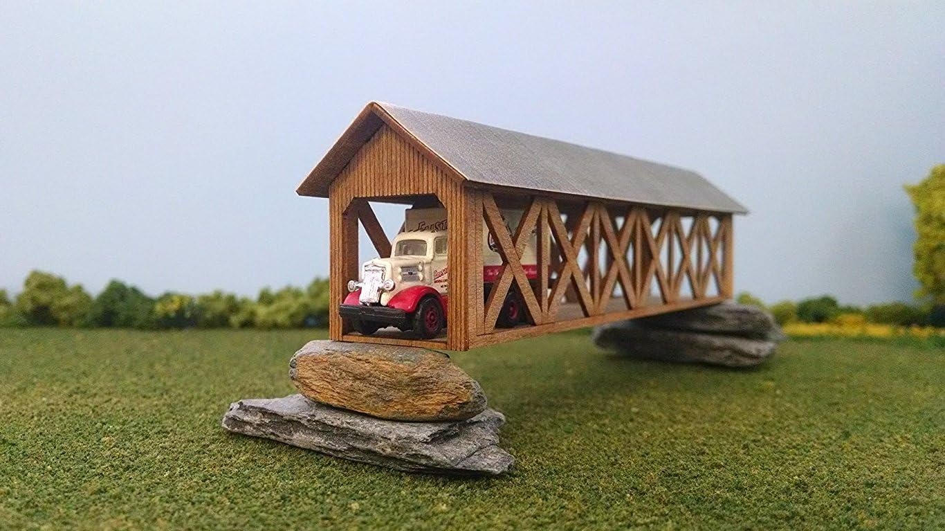 HO Scale Feller Creek Covered Bridge Laser Cut Kit