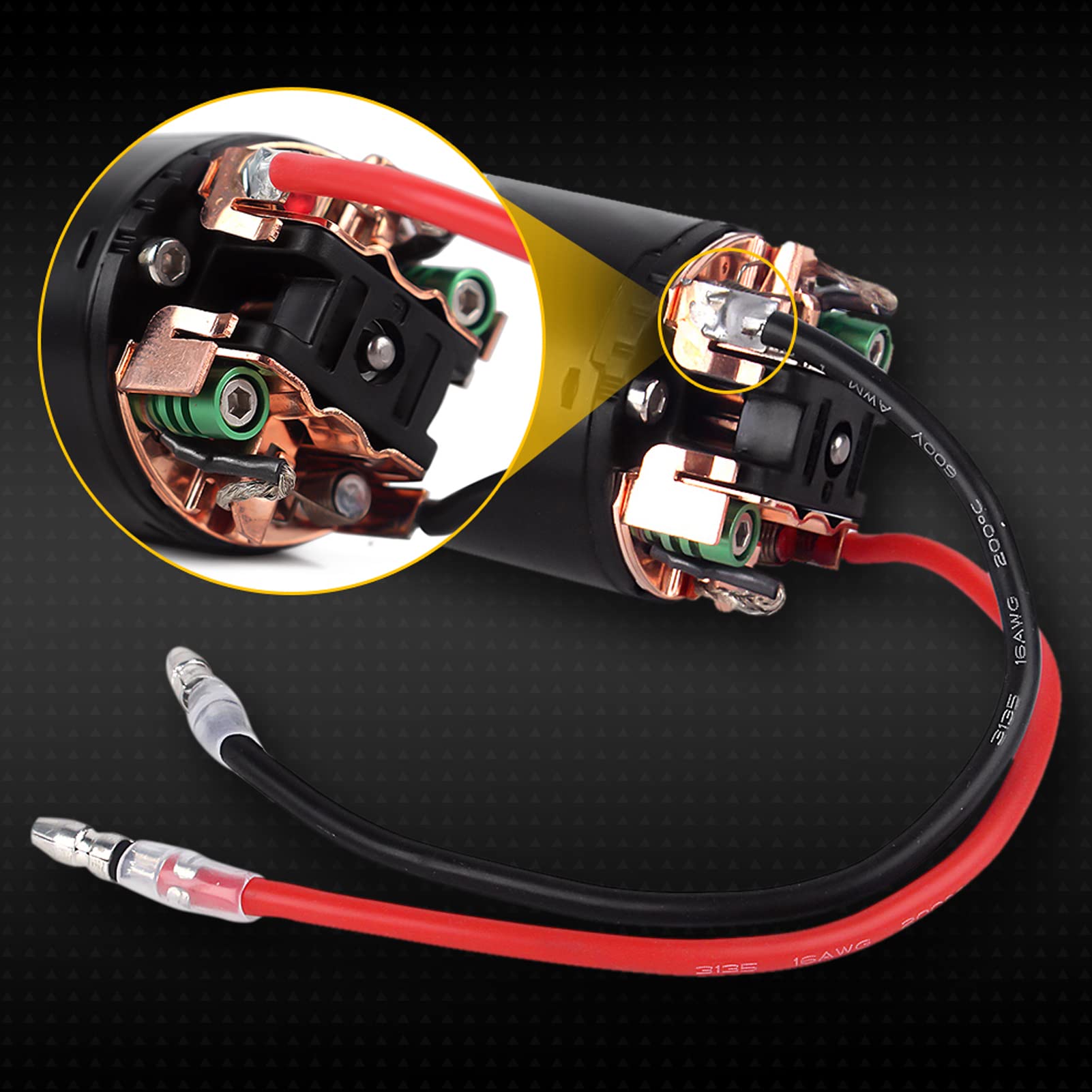Motore spazzolato 540 con ESC 65A, Ricambi Auto RC Motore spazzolato a Grande Torsione Portatile Durevole (55T)