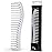 Janeke Wave Comb - Wide Tooth Detangling Comb for Wet & Curly Hair - Heat-Resistant, Anti-Static, Gentle on Scalp - Made in Italy Professional Hair Tool (Silver)