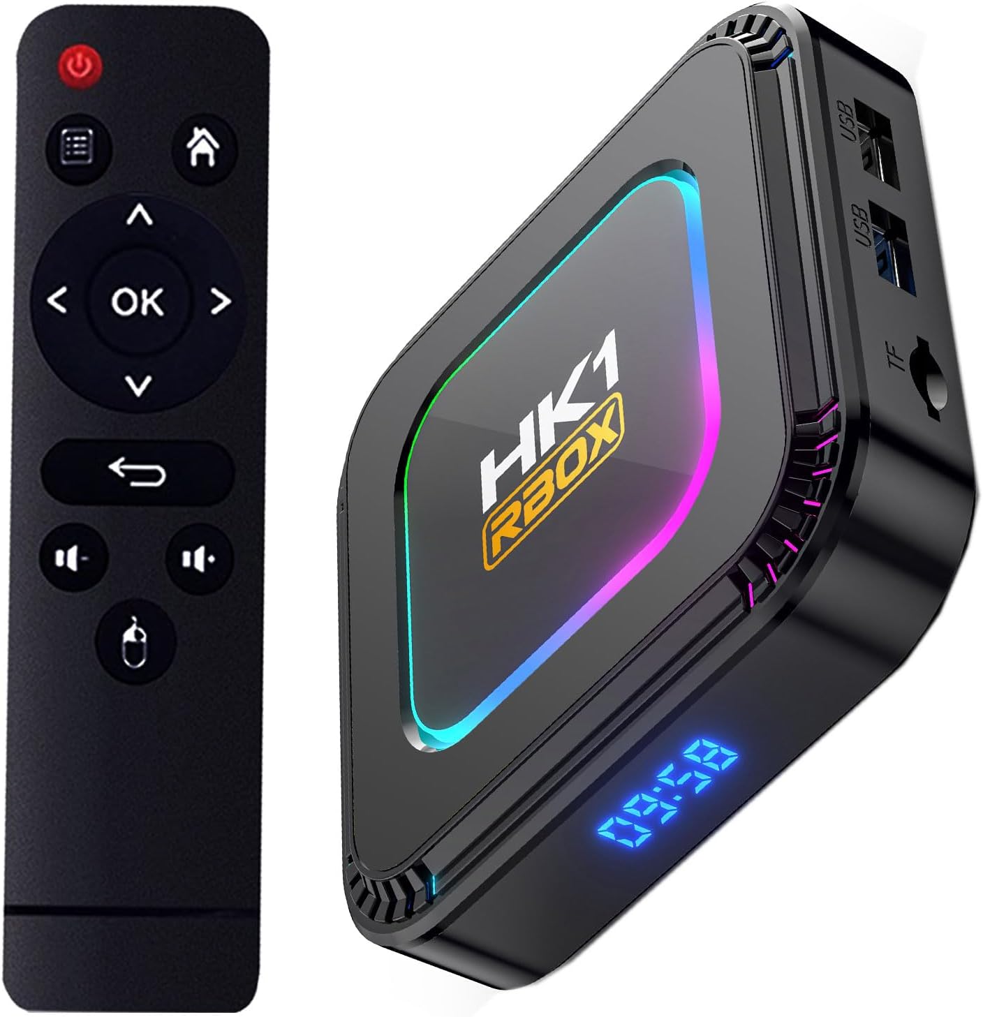 Android 13.0 HK1 Box K8 4GB RAM 64GB ROM Support Dual-WiFi 5G 2.4G WiFi BT 5.0 RK3528 Quad- Core 3D 6K Ethernet LAN 100M