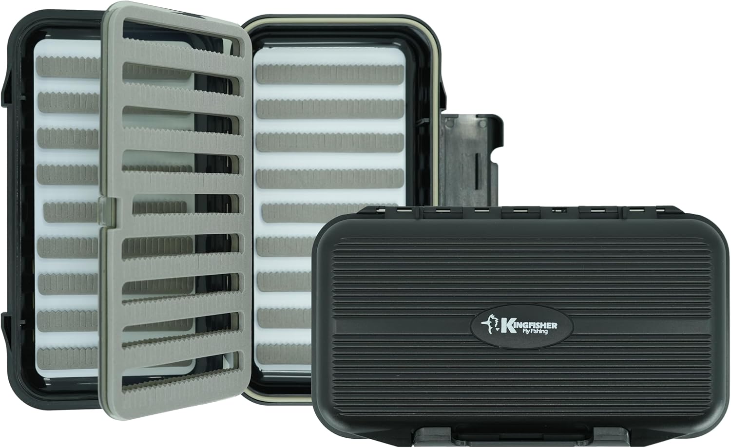 Kingfisher Waterproof Dry Fly Fishing Box with Leaf