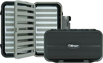 Kingfisher Waterproof Dry Fly Fishing Box with Leaf