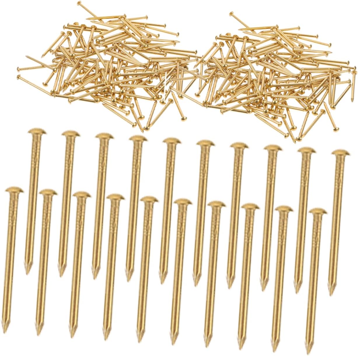 SOLUSTRE Round Head Copper Nails 2030 pcs Antique Brass Picture Hanging Fasteners for Furniture DIY Projects