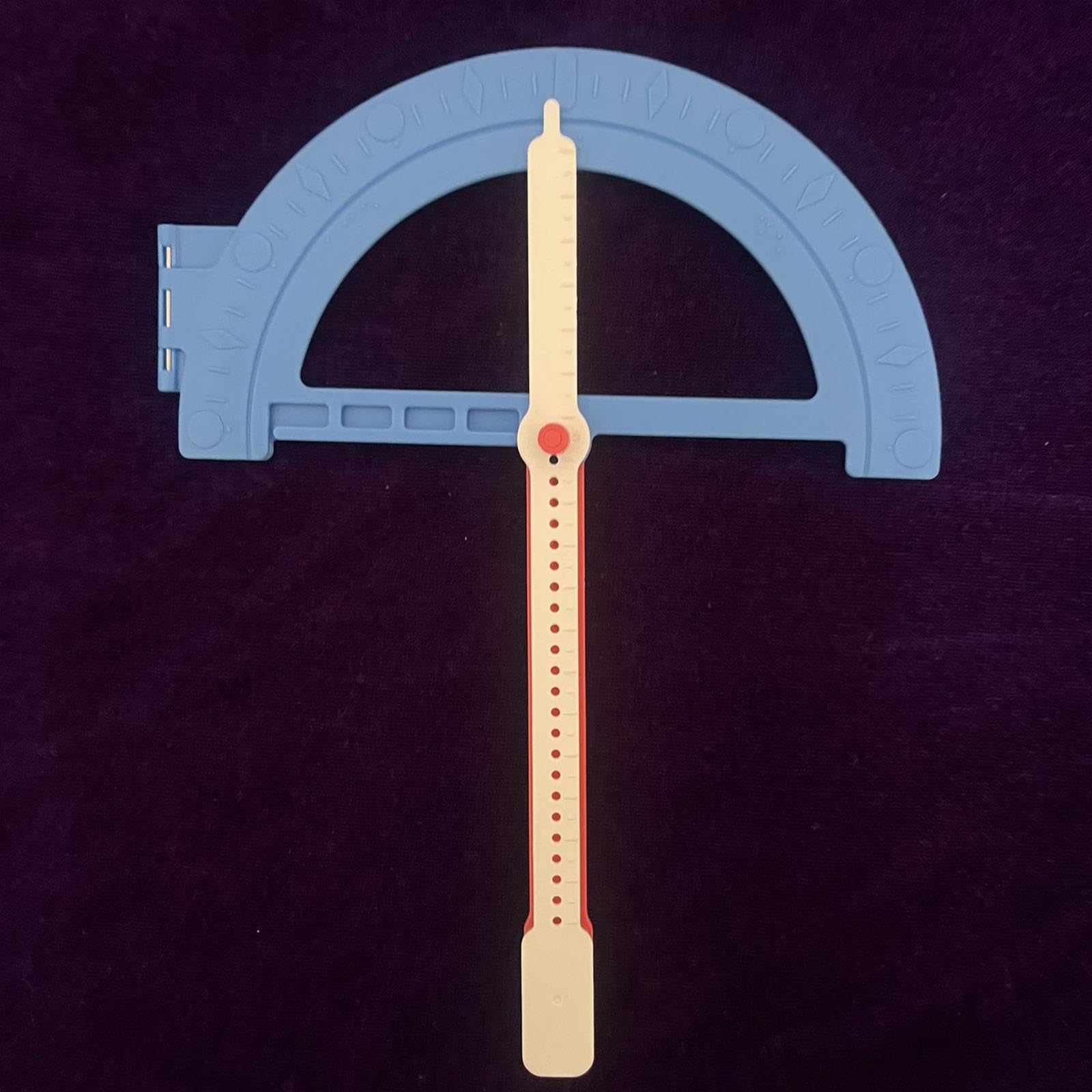 Kątomierz braille'owy, narzędzie matematyczne do geometrii, linijka, artykuły piśmiennicze, instrument do rysowania, materiały edukacyjne, narzędzie edukacyjne do biura i