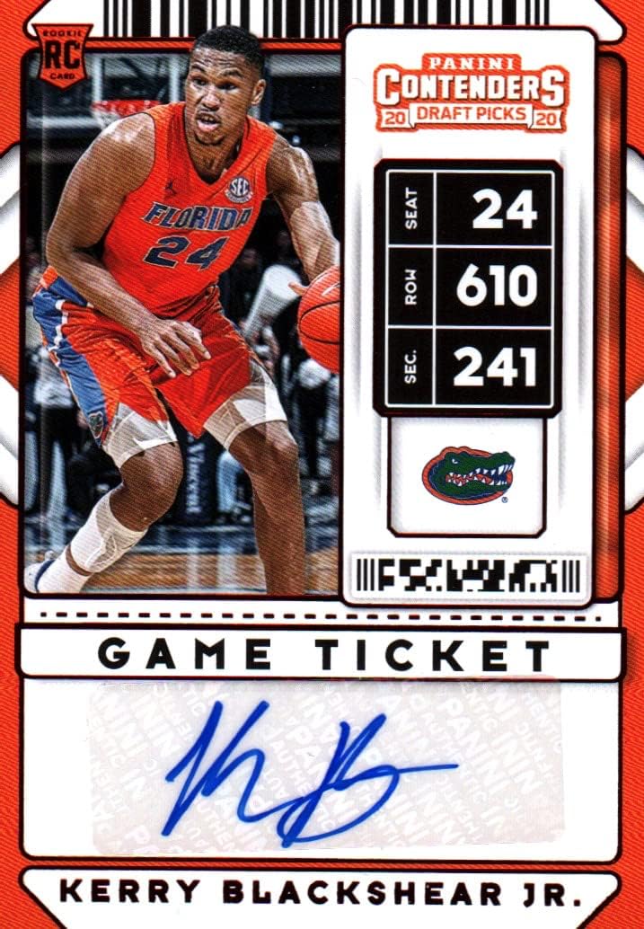 Kerry Blackshear Jr. Contenders Autographed Collectible Basketball Card - 2020 Panini Contenders Basketball Card #135 (University of Florida) Free Shipping