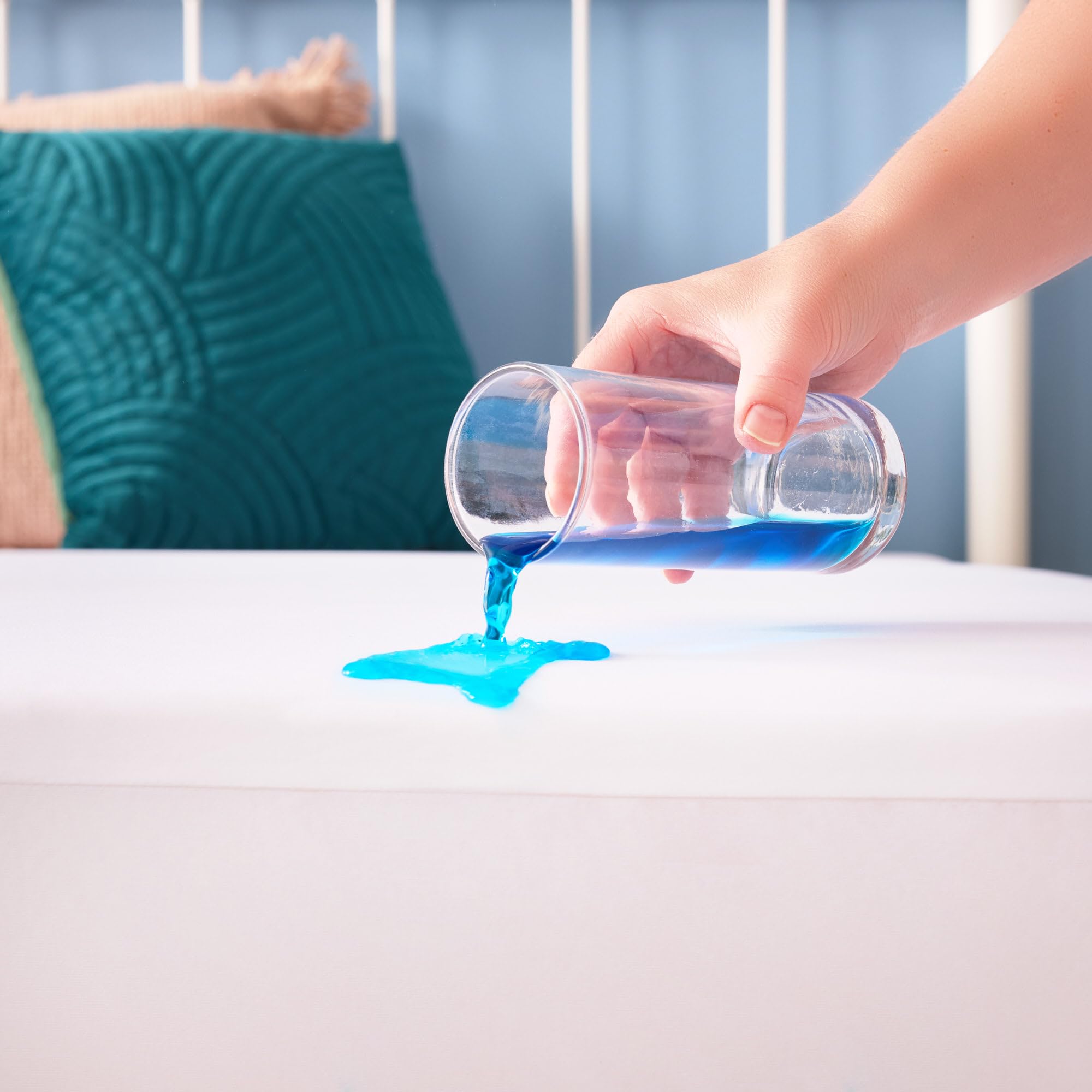 Linenspa Coprimaterasso con Chiusura Lampo Impermeabile e Anti-cimici, Rivestimento Silenzioso e Assorbente, Pieno, Bianco