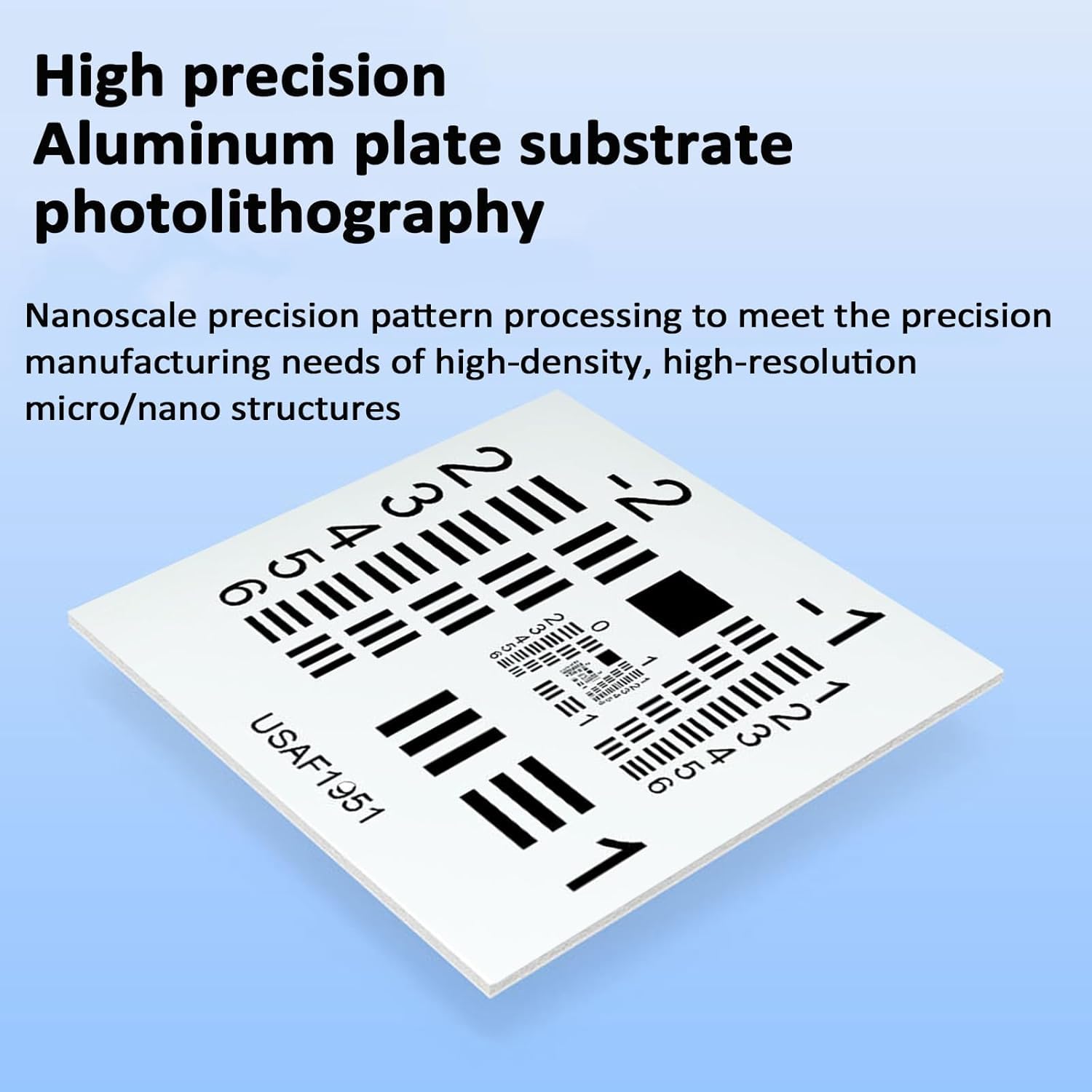 Tabla de prueba de cámara de microscopio óptico, placa de calibración de película positiva/negativa para investigación científica e inspección industrial, precisión ± 5 um
