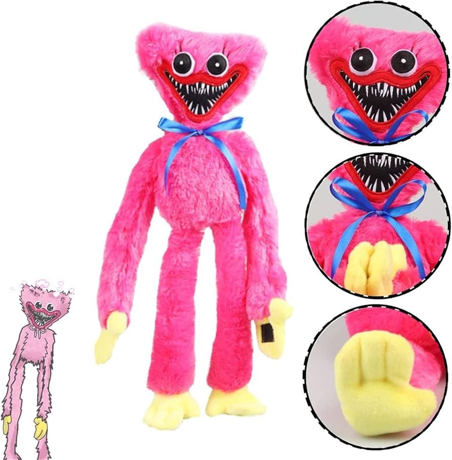 Amazon.co.jp: プレイタイムハギーワギーぬいぐるみ、ブルー/ピンクの