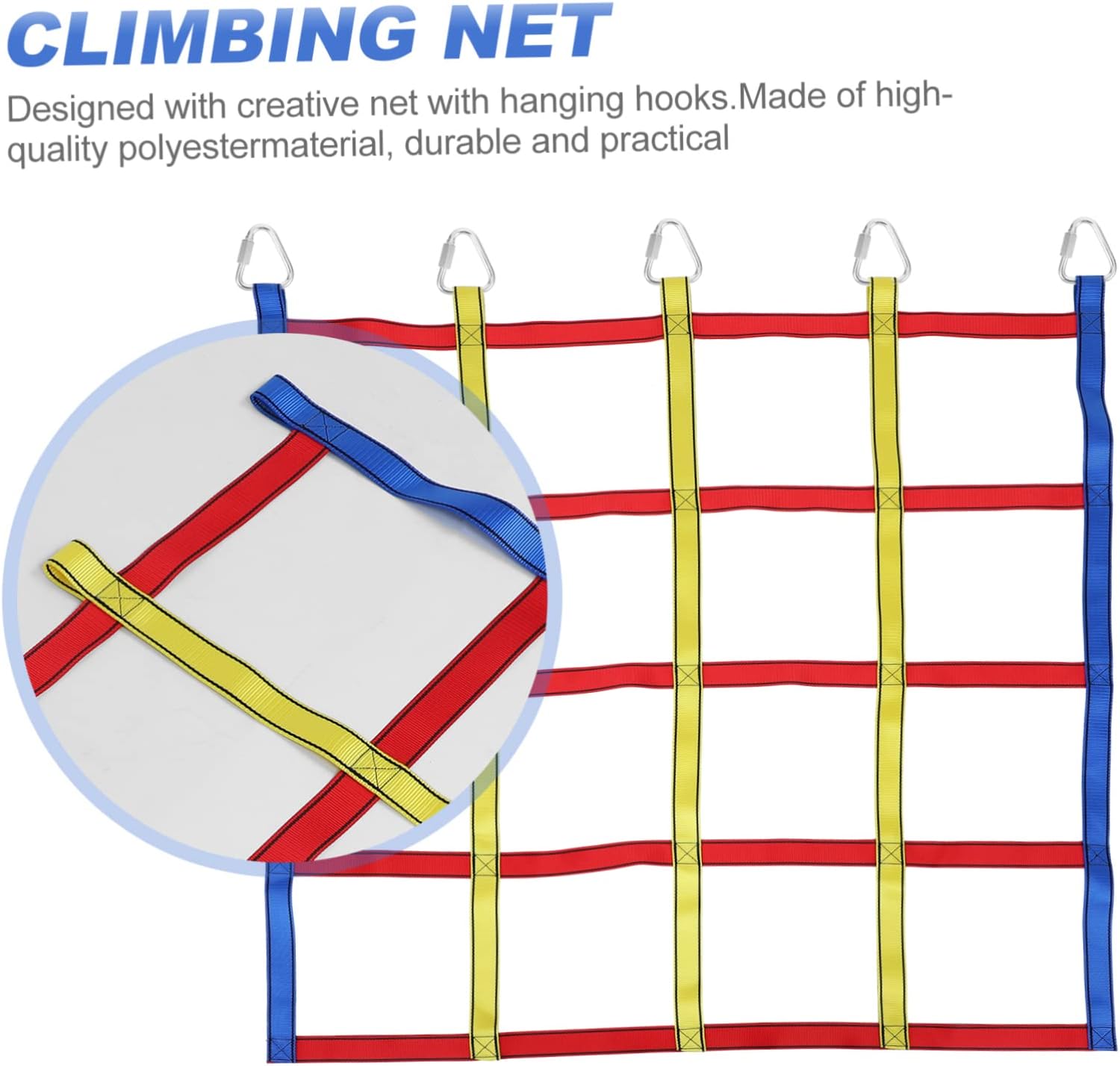 1Set Colorful Climbing Net Outdoor Plaything for Physical Training and Fun Lightweight Design for Boys for Family Bonding Exercise