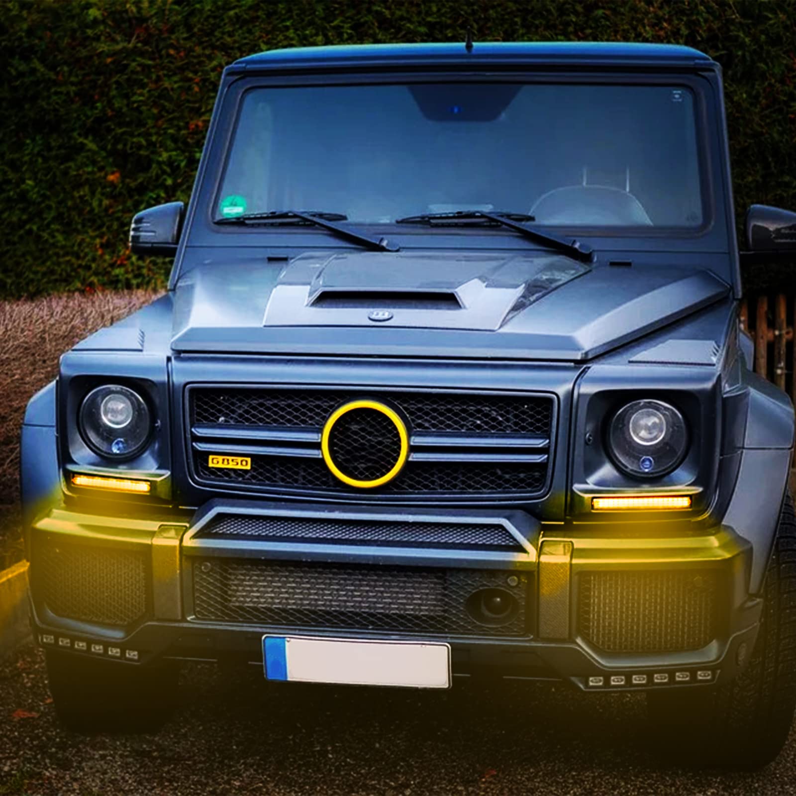Feux de jour à LED, 15,5 cm 12 V LED bande lumineuse de voiture DRL clignotants à circulation ambre/blanc barre lumineuse de conduite, 2 pièces