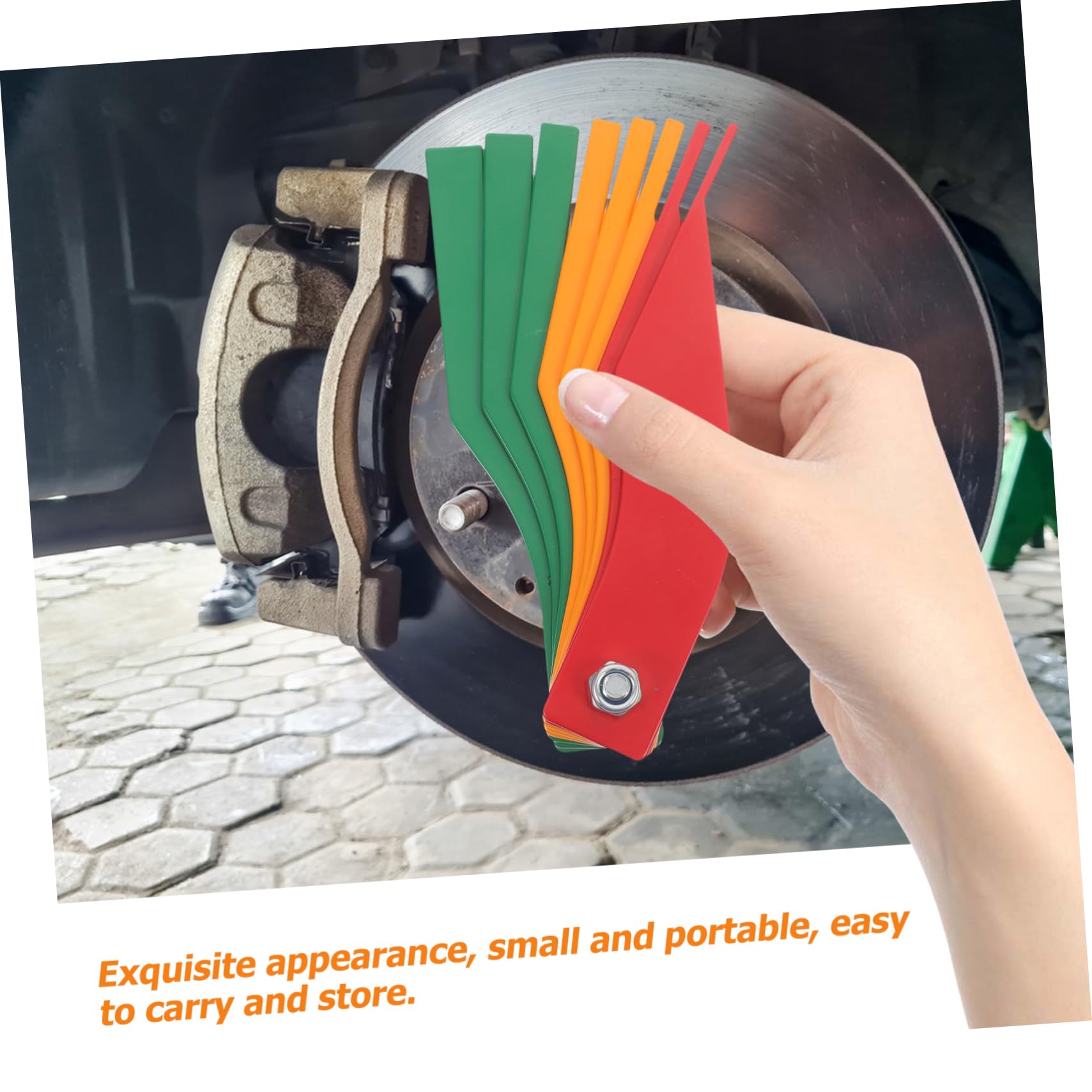 PACKOVE Brake Pad Thickness Gauge Tool Accurate Measurement for Automotive Brake Pads Compact and Durable for Car Safety Easy Use