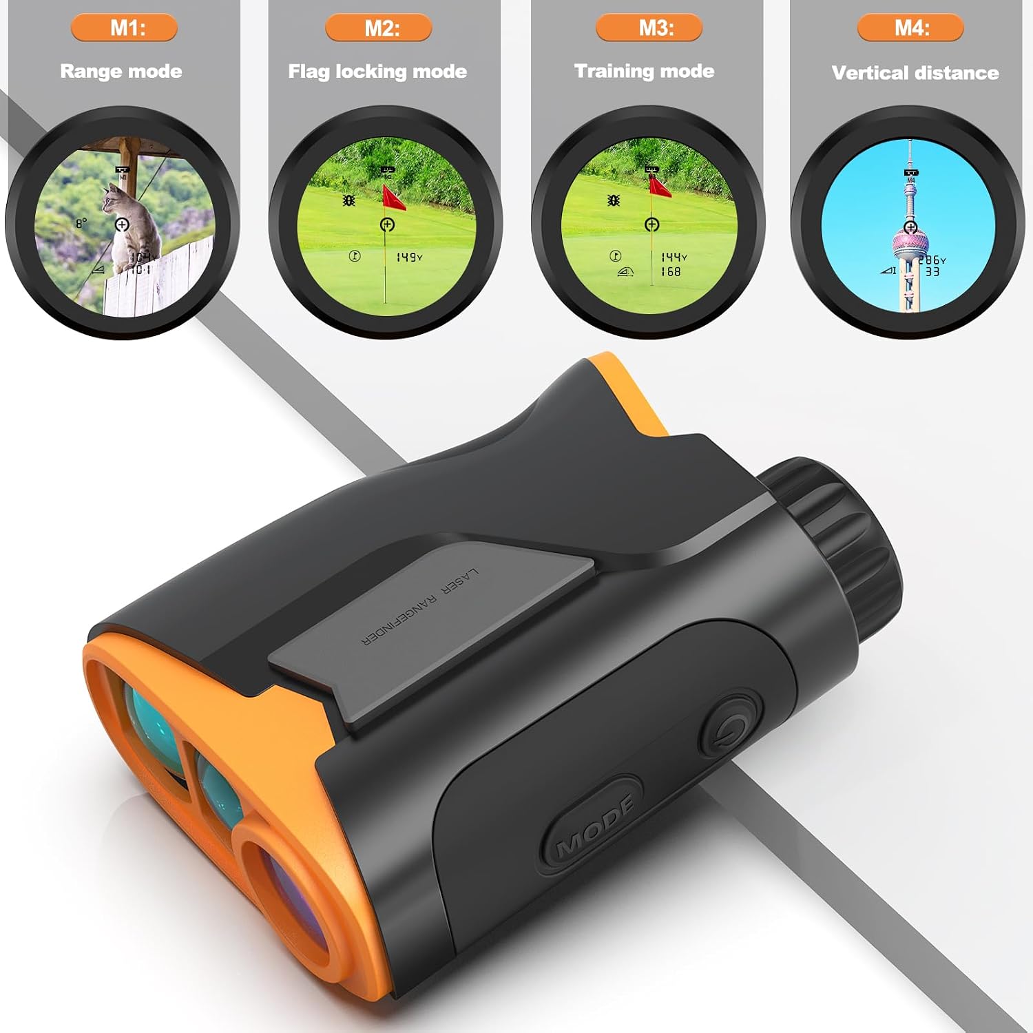 Wogree Premium Golf Rangefinder with Slope Switch, Magnetic Mount, Flag Lock Vibration, 6X Magnification, 800 Yards High-Precision Laser Range Finder, Model H-116