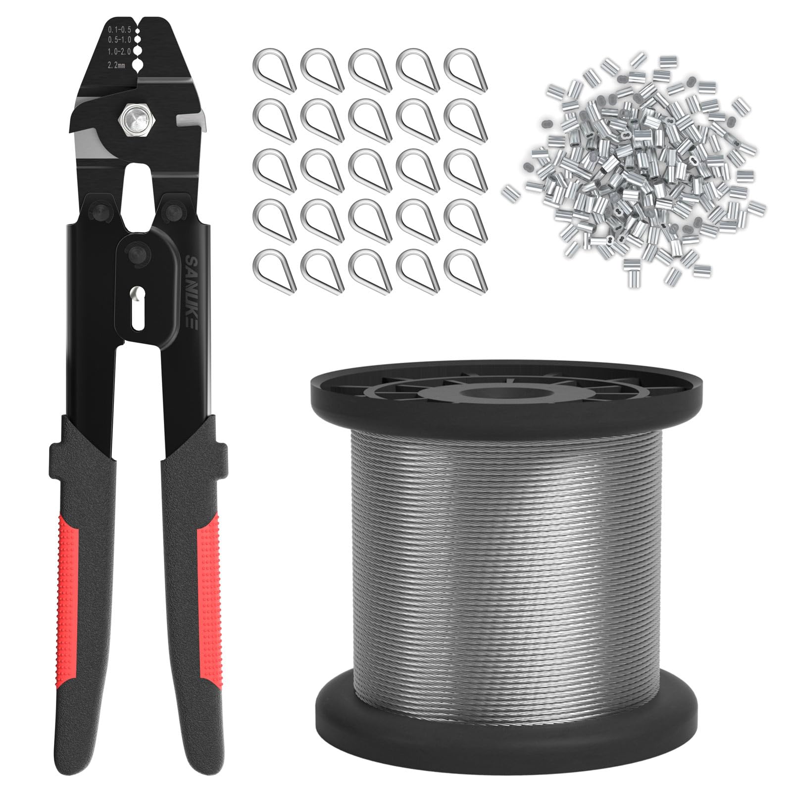 Multi Rope Crimp Snapklik.com : Sanuke Wire Rope Crimp Kit