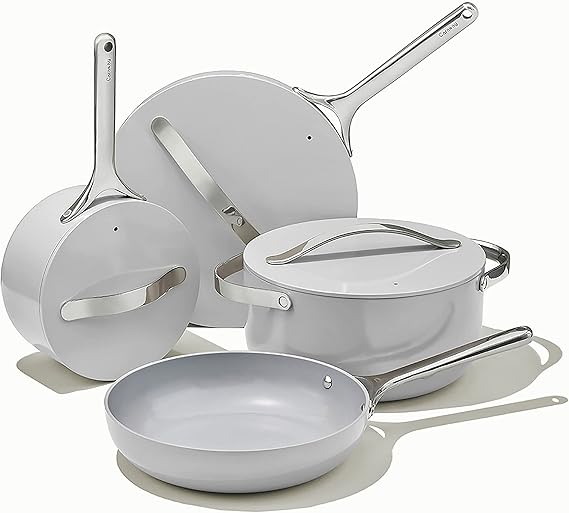 Caraway Nonstick Ceramic Cookware Set (12 Piece) Pots, Pans, Lids and Kitchen