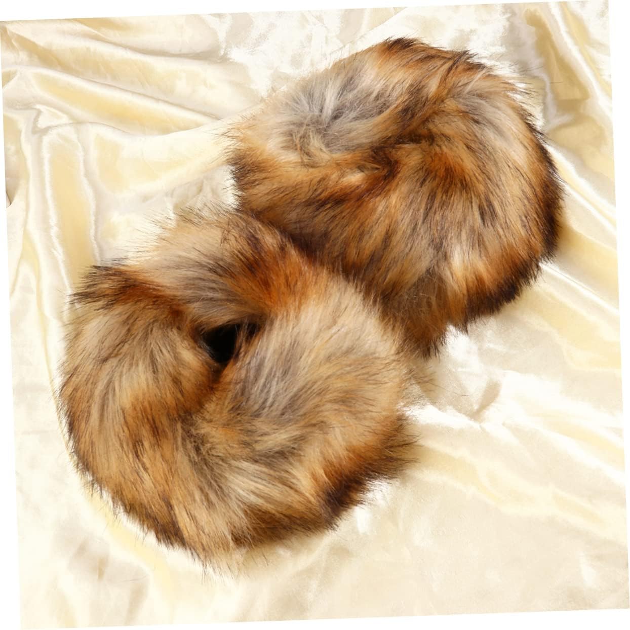 1Pair Faux Fur Wrist Warmers Elastic Cuff Bands for Accessory One Furry Arm Wraps for Parties Cosplay Outfits
