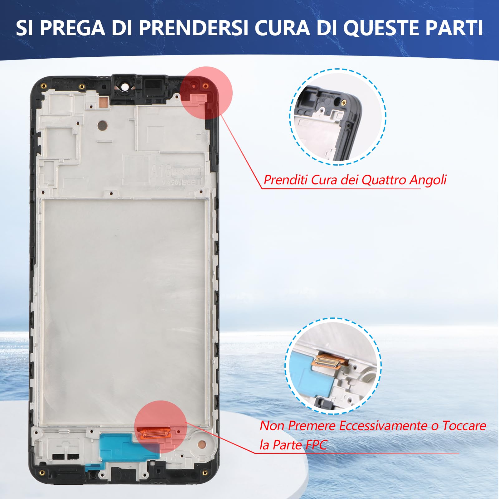 RongZy Schermo LCD per Samsung Galaxy A16 5G Display Sostituzione per Galaxy A16 5G SM-A166B/A166E Digitizer Assembly Vetro di Ricambio Touch Screen con Strumenti(6.7", Nero con Cornice)