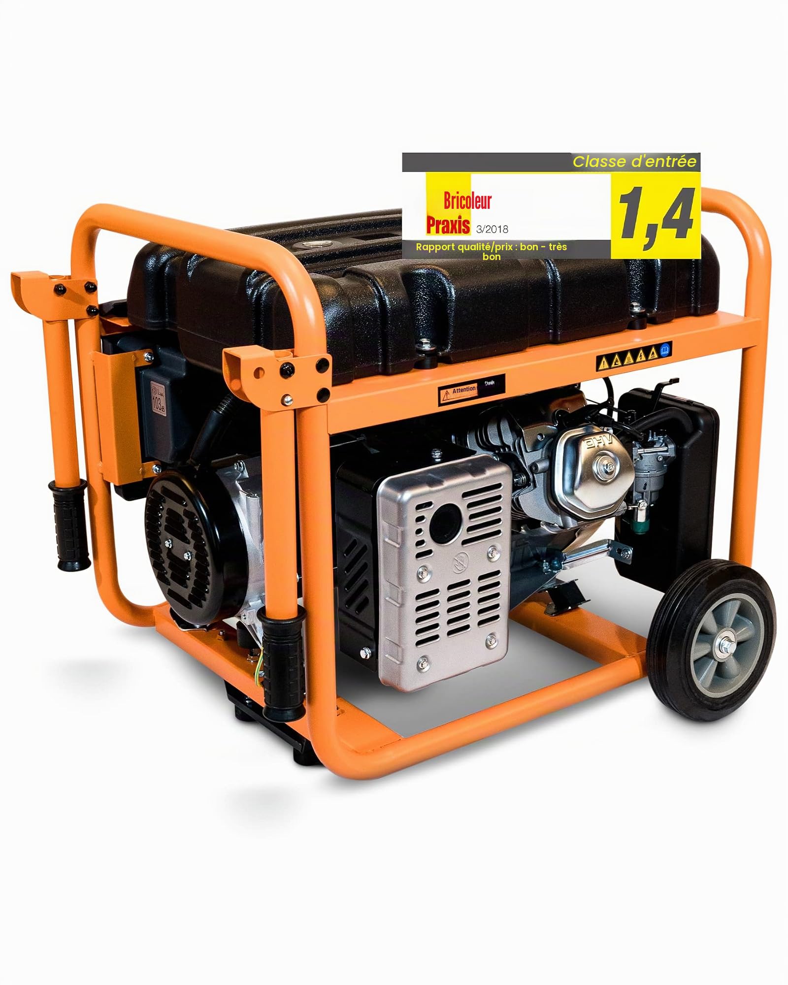KnappWulf KW8300 Groupe électrogène à essence de secours Courant triphasé 230 V + 400 V