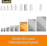 Vista 3 de Fundas térmicas de Scotch, de 5 mil, 8.9 x 11.4 pulgadas Paquete de 50