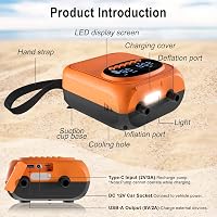 Mojimdo Elektromos SUP Pumpa 20 PSI - Akkumulátoros, 5 Üzemmóddal, Kompakt Hordszíjjal, Automata Kikapcsolással - Kajak, Sátor, Matrac Felfú 8