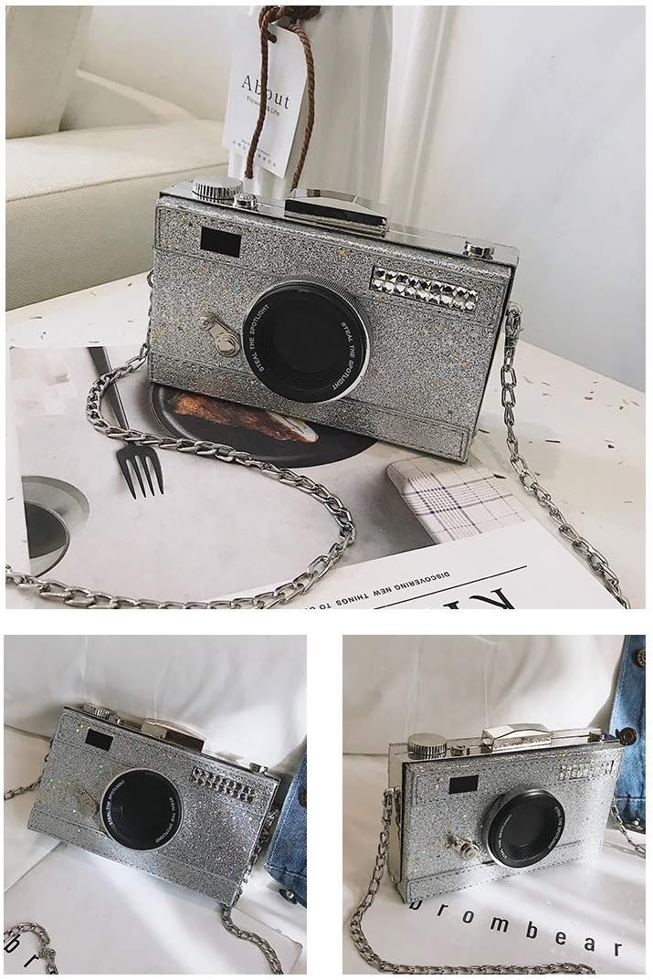 moderngenic Fashion ‘Camera’ Handbag, Envelope Clutch, Cross-body Shoulder Purse, Soft PU Leather Handbag for Women/Girls