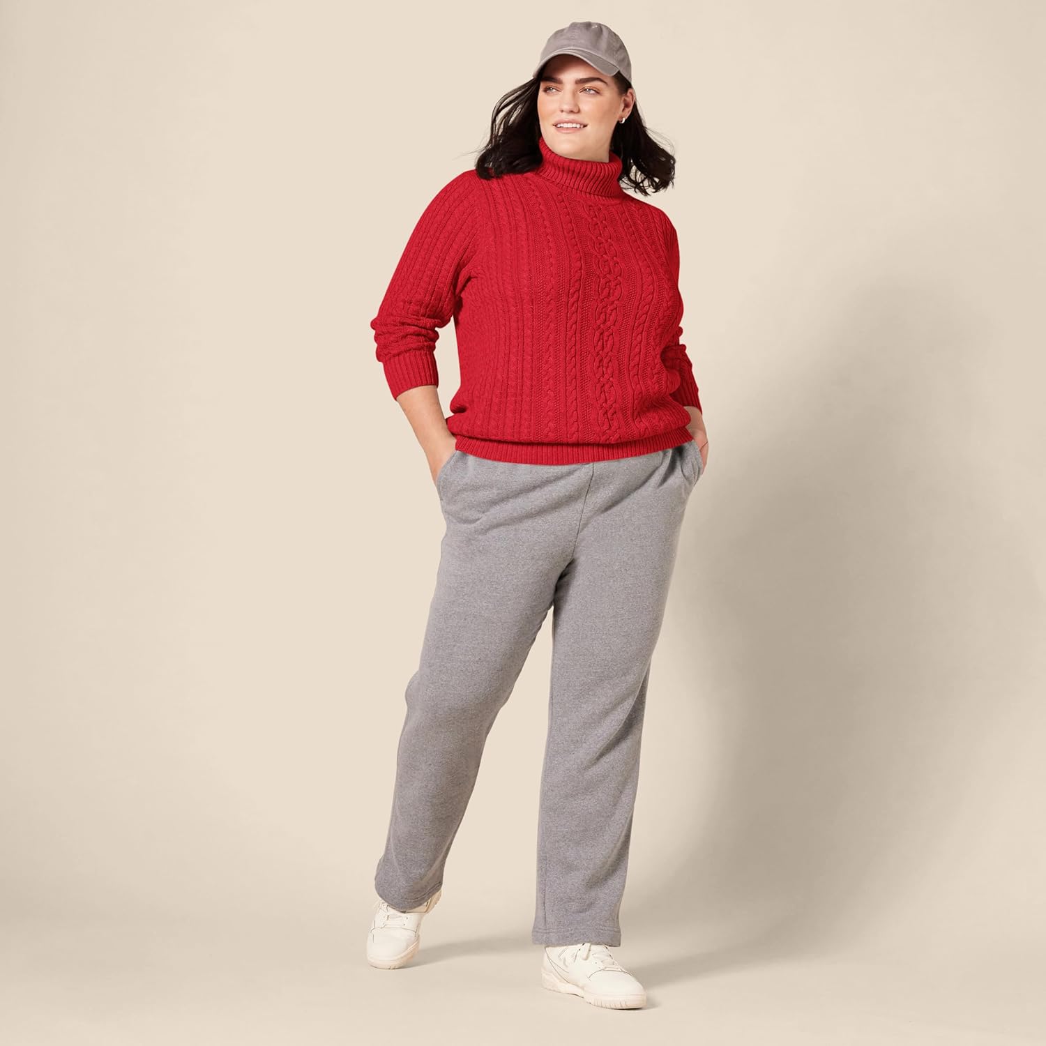 Amazon Essentials Women's Fisherman Cable Turtleneck Sweater (Available in Plus Size) - Image 8