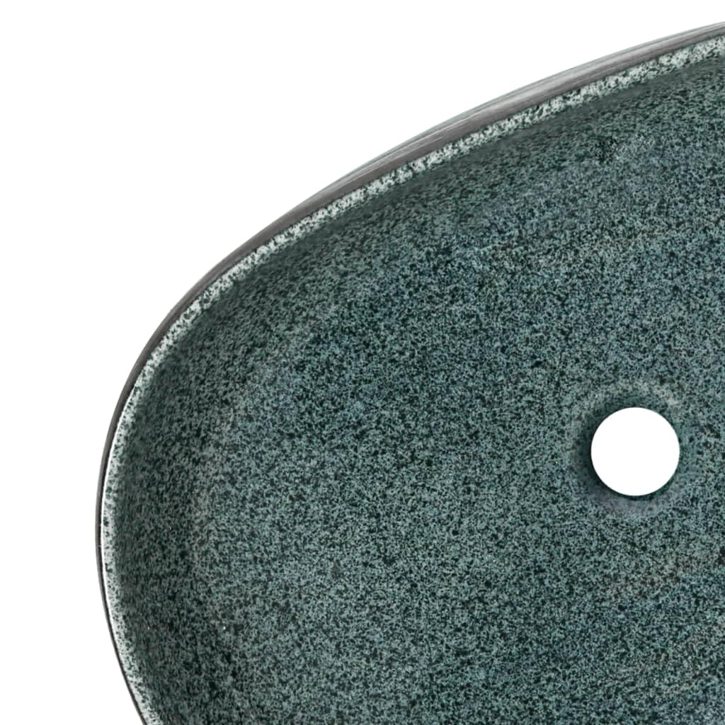 Genérico Lavabo sobre encimera Ovalado cerámica Turquesa 59x40x14 cm,Bricolaje,Fontanería,Piezas para fontanería,Lavabos y fregaderos,Lavabos-155101