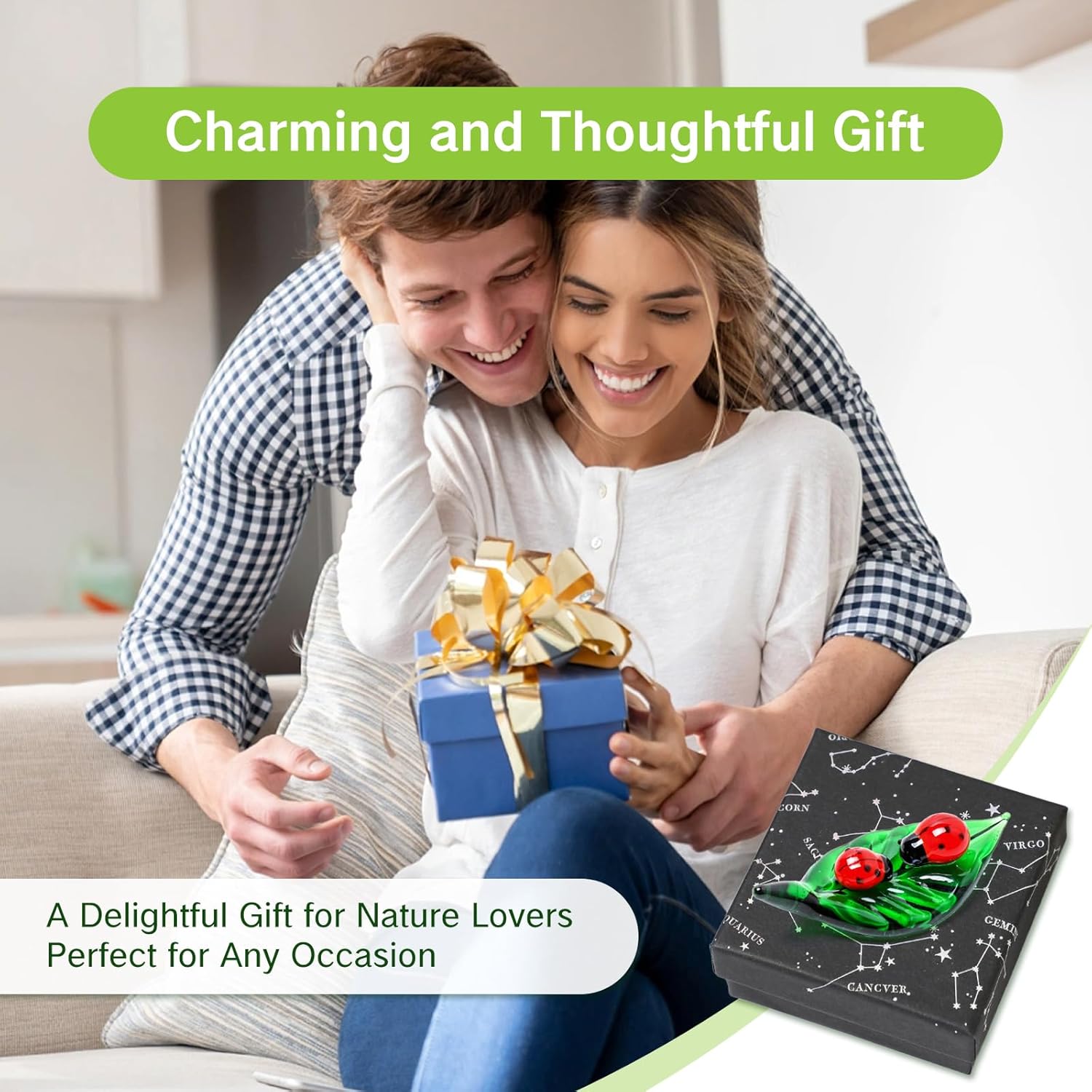 BRBASAP Ladybug Decor Tiny 2.16'' Miniature Glass Ladybug Figurine Hand Blown Collectible Ladybird Decor Small Crystal Animal Figurines Little Mini Animals Statue for Décor Collectibles with Box - Image 7