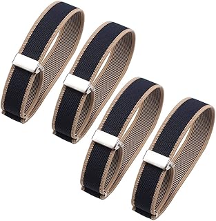 lasenersm 4 Pieces (2 Pairs) Unisex Elastic Adjustable Armbands Anti-Slip Shirt Sleeve Holders Adjustable Arm Shirt Garter...