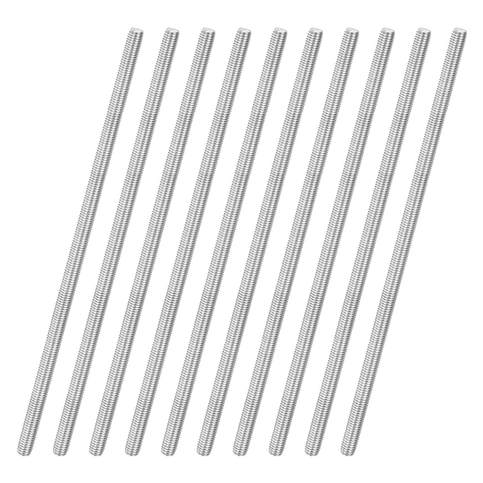 M METERXITY 10 Piezas De Varilla Roscada Completa M8x250mm 304 Acero Inoxidable Roscado A La Derecha Para Pernos De Anclaje Abrazaderas U Pernos Para Muebles Tornillo Métrico Roscado