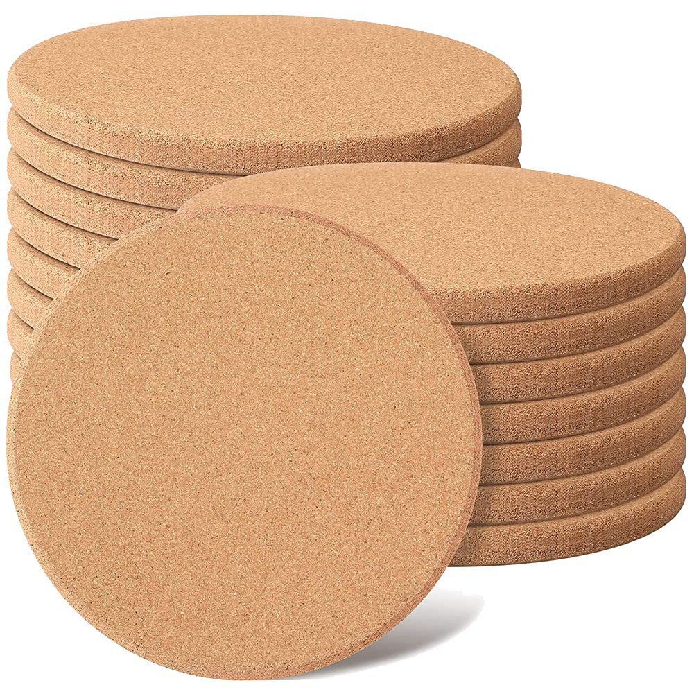 Paquete de 16 Posavasos de Corcho Grueso salvamanteles de Corcho para Platos Calientes y ollas Calientes, Resistentes al, multifuncionales, Almohadillas Calientes