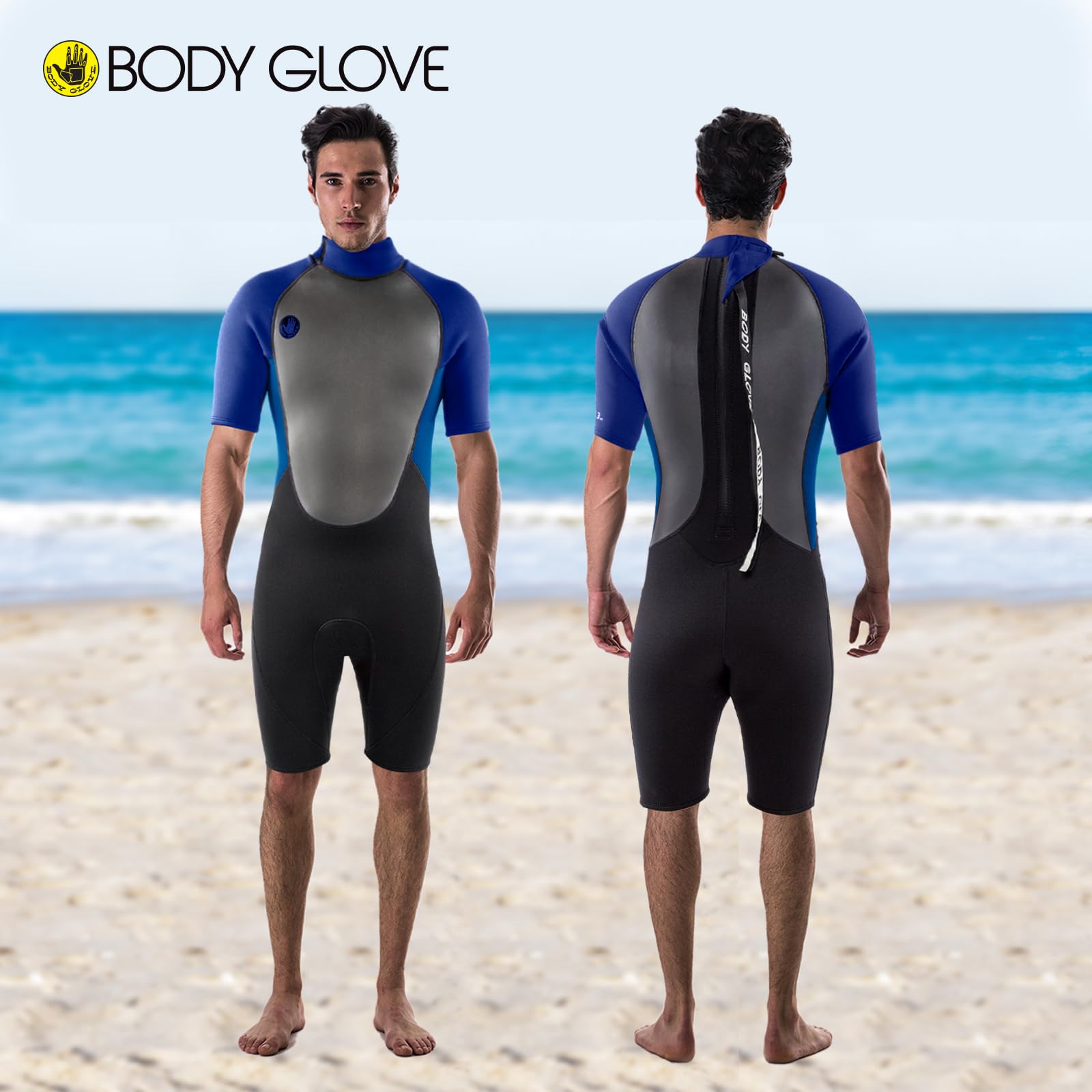 Amazon | Body Glove Pro3 Men Shorty Spring Wetsuit 2.2mm Back Zip