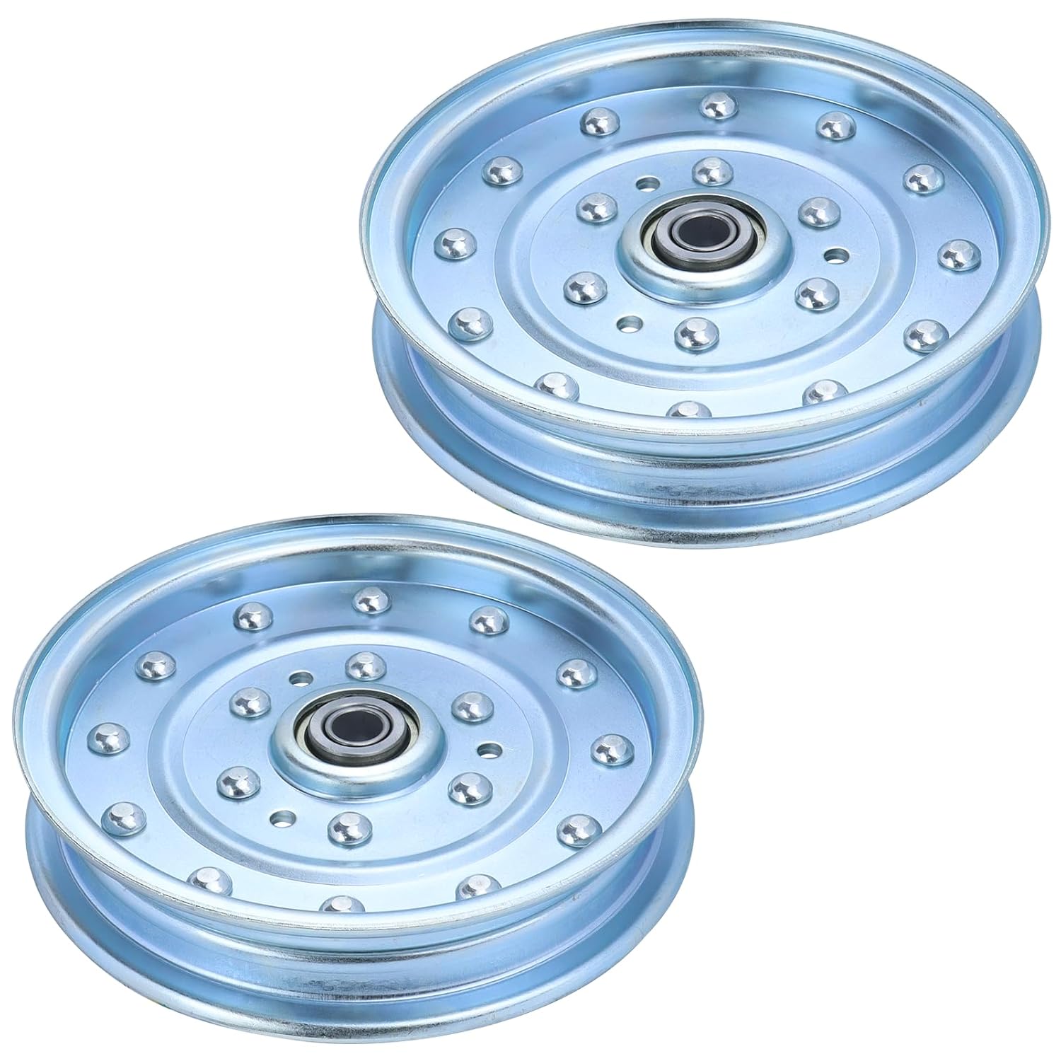 GELASKA 2 Pack 5021976 Flat Idler Pulley Replaces Ferris 5021976, 5102831, 5103800, Snapper 5021976, Simplicity 5103800YP, 5102831YP, 5600184, 5600184SM