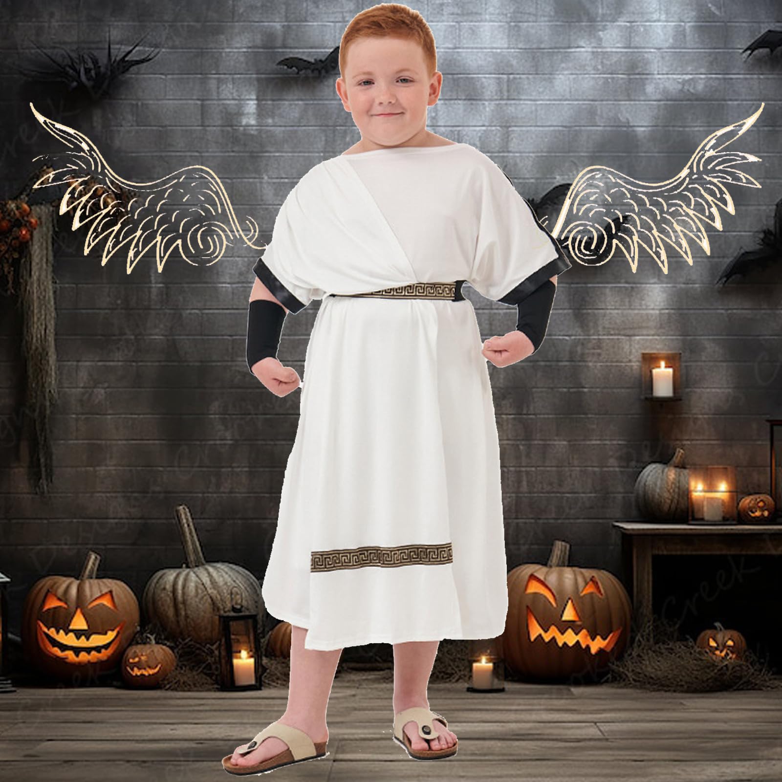 Generisch Kinder Halloween Toga Robe Antike Griechische Römische Cosplay Kostüm,Weicher Stoff · klassische Wickelform · ideal für Rollenspiel & Kostümparty · Einheitsgröße für Kinder