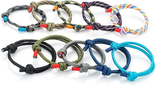 Braccialetto Da Surfista Da Uomo, In Corda Nautica, 6 Pezzi, Realizzato A Mano, Per Uomini E Donne, Con Corda Nautica, Regolabile - Foto 4