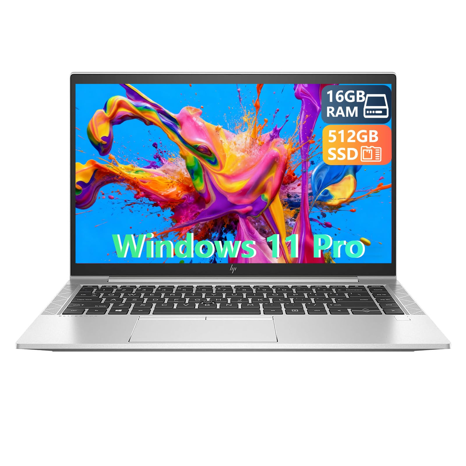 HP EliteBook 845 G7 Business Laptop, Windows 11 Pro, 14" FHD(1920x1080), AMD Ryzen 5Pro 4650 2.1GHz Up to 4.0GHz, 16GB RAM, 512GB SSD, Backlit Keyboard, CAM (Renewed)