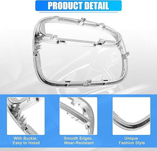 Miniatura 5 de X AUTOHAUX Cubierta de palanca de cambios central, bisel, panel cromado, caja de cambios de repuesto, para Mercedes Benz C240 C320 CLK320 CLK500