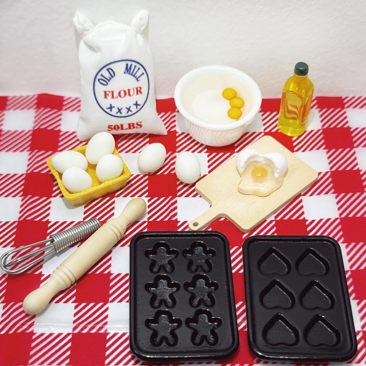 19-tlg. Wichtel Zubehör Set - Miniatur Backutensilien Für Puppenhaus