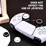 DLseego 4PCS Thumb Grips Caps for Xbox One X S PS5 PS4 PS3 PlayStation DualSense Switch Pro Wireless Controller Steam Deck, Soft Silicone Anti-Slip Button Cap Joystick Cover - Black White