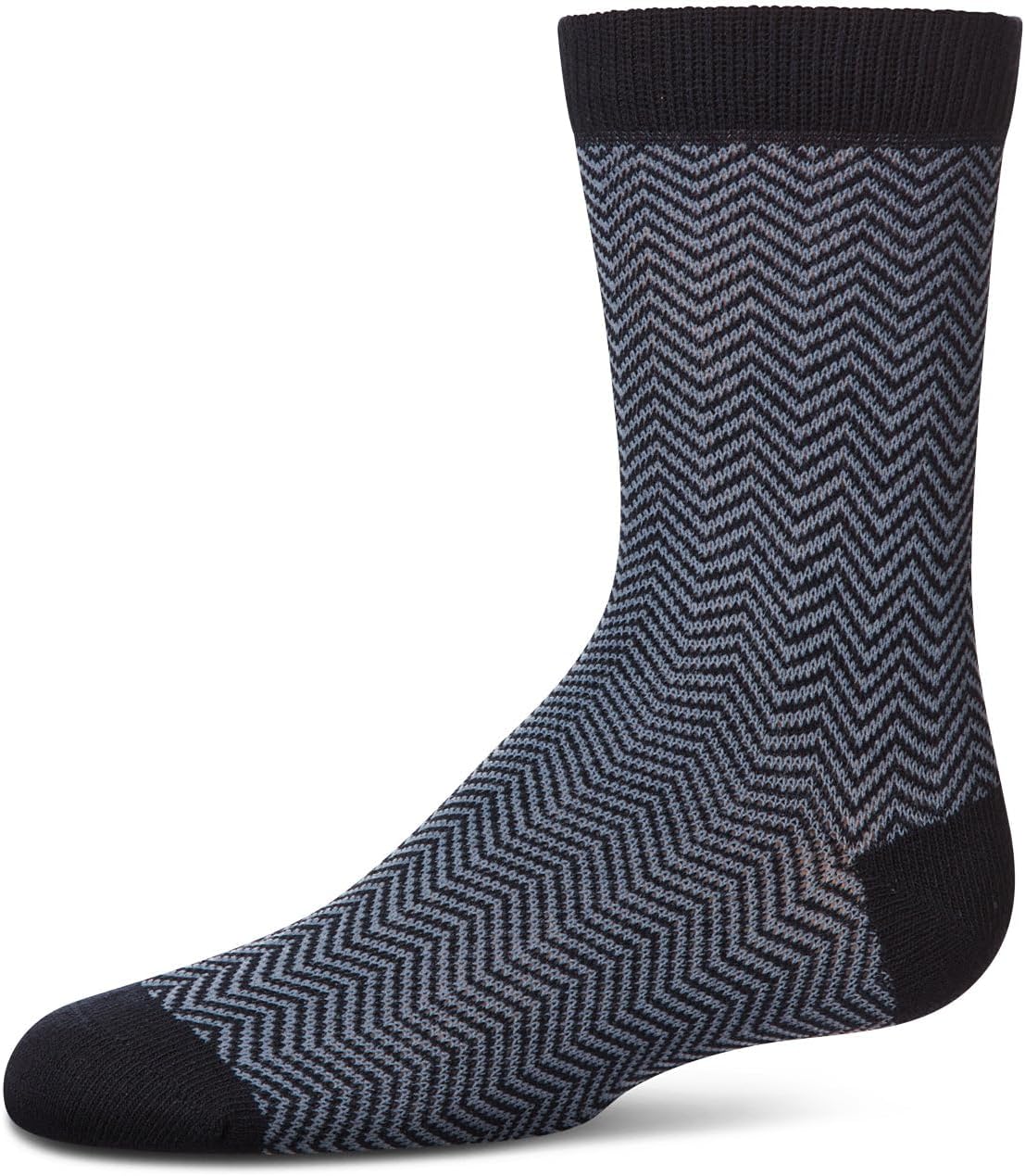 MeMoi Boys Herringbone-Pattern Cotton-Rich Crew Sock