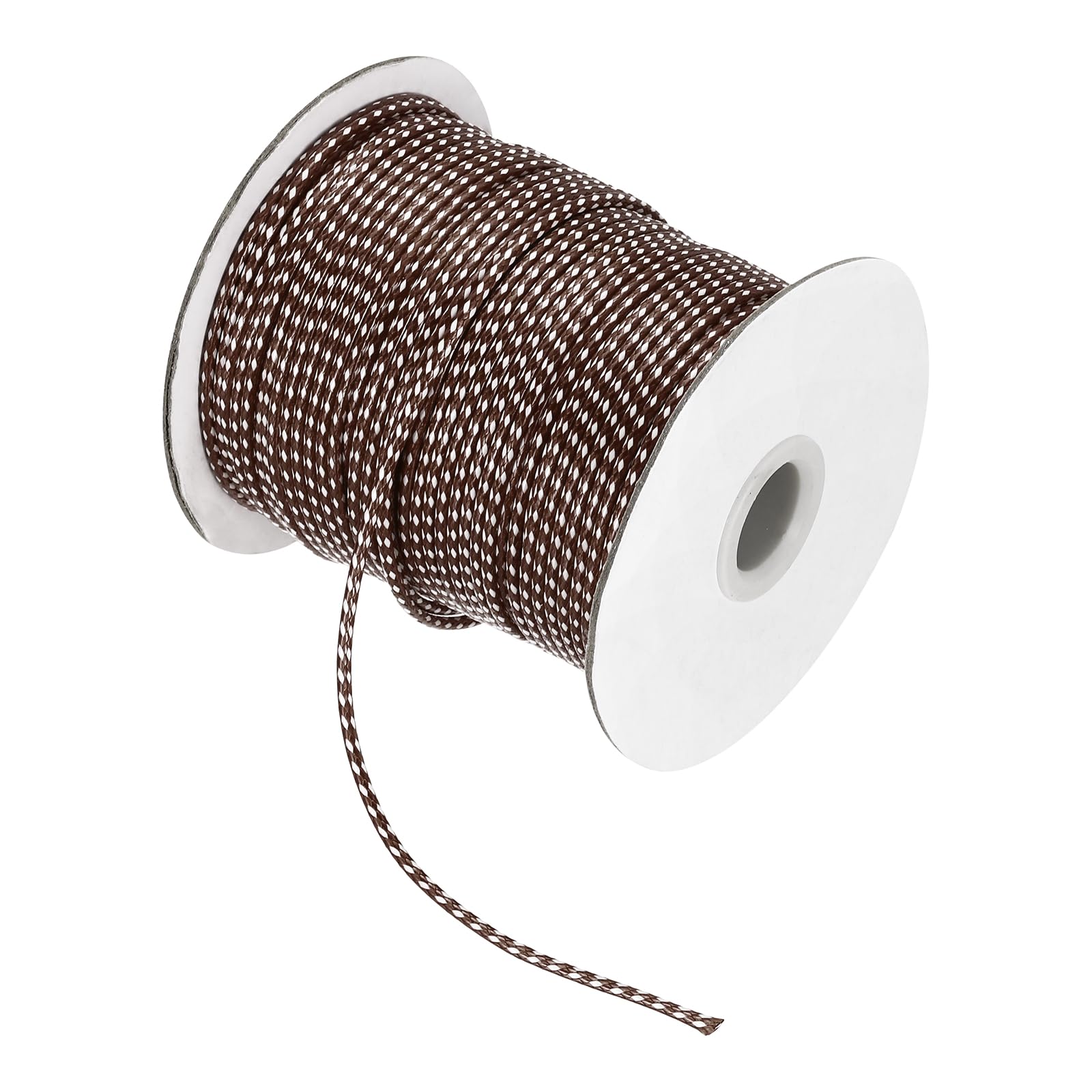 sourcing map Waxed Cord 2mm Waxed Thread 87 Yard Wax String Leather Cord for Bracelet Making, Necklaces, Beading, Jewelry Making and DIY Crafts(Coffee/White)