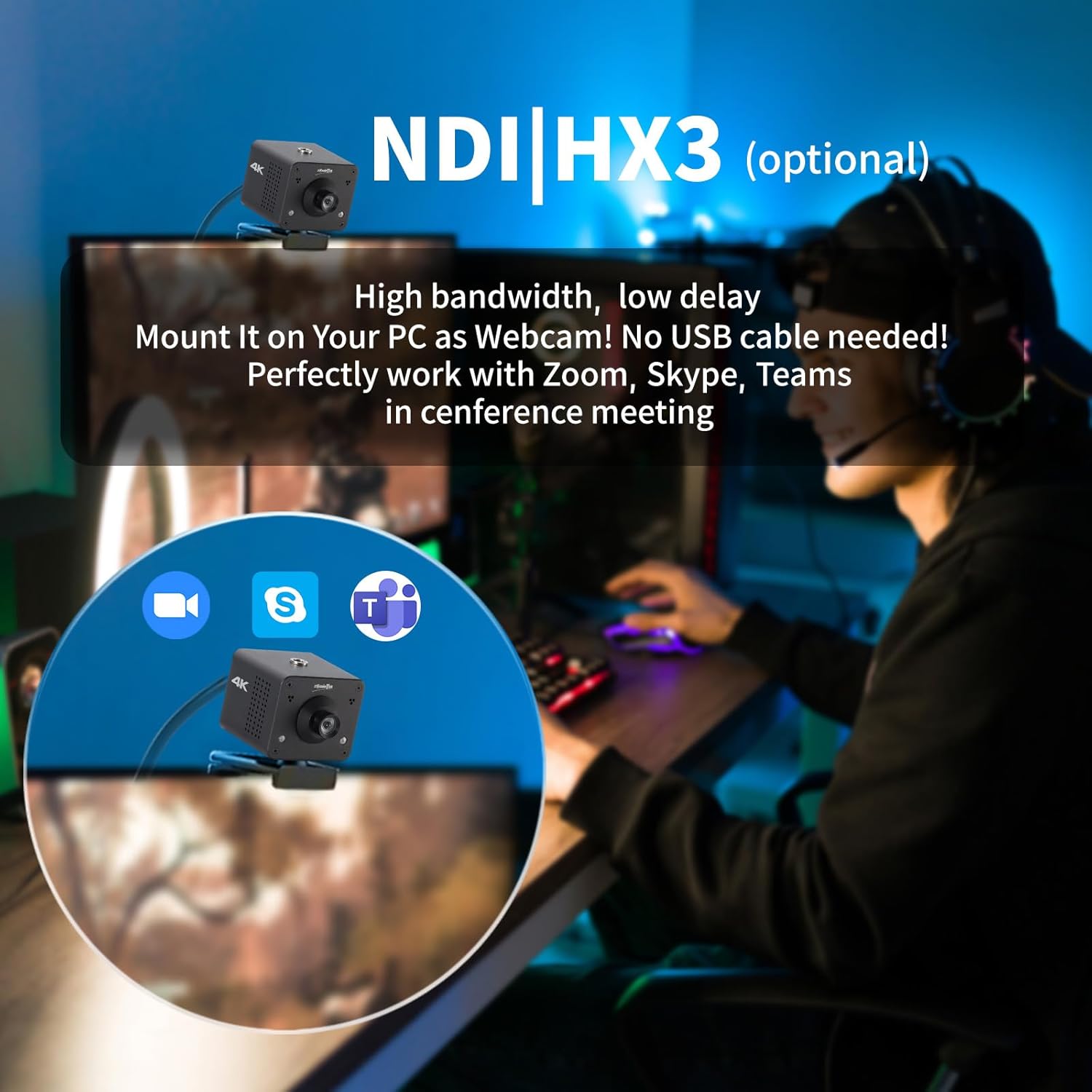 zowietek 4K POV Box Camera PoE, ZowieCAM, SDI & HDMI & UVC Output, Standalone RTSP/RTMP(s)/SRT Live Streaming, Ultra-Compact, Interchangeable Lens, PC/Mobile Phone/Tablet Control (M12)