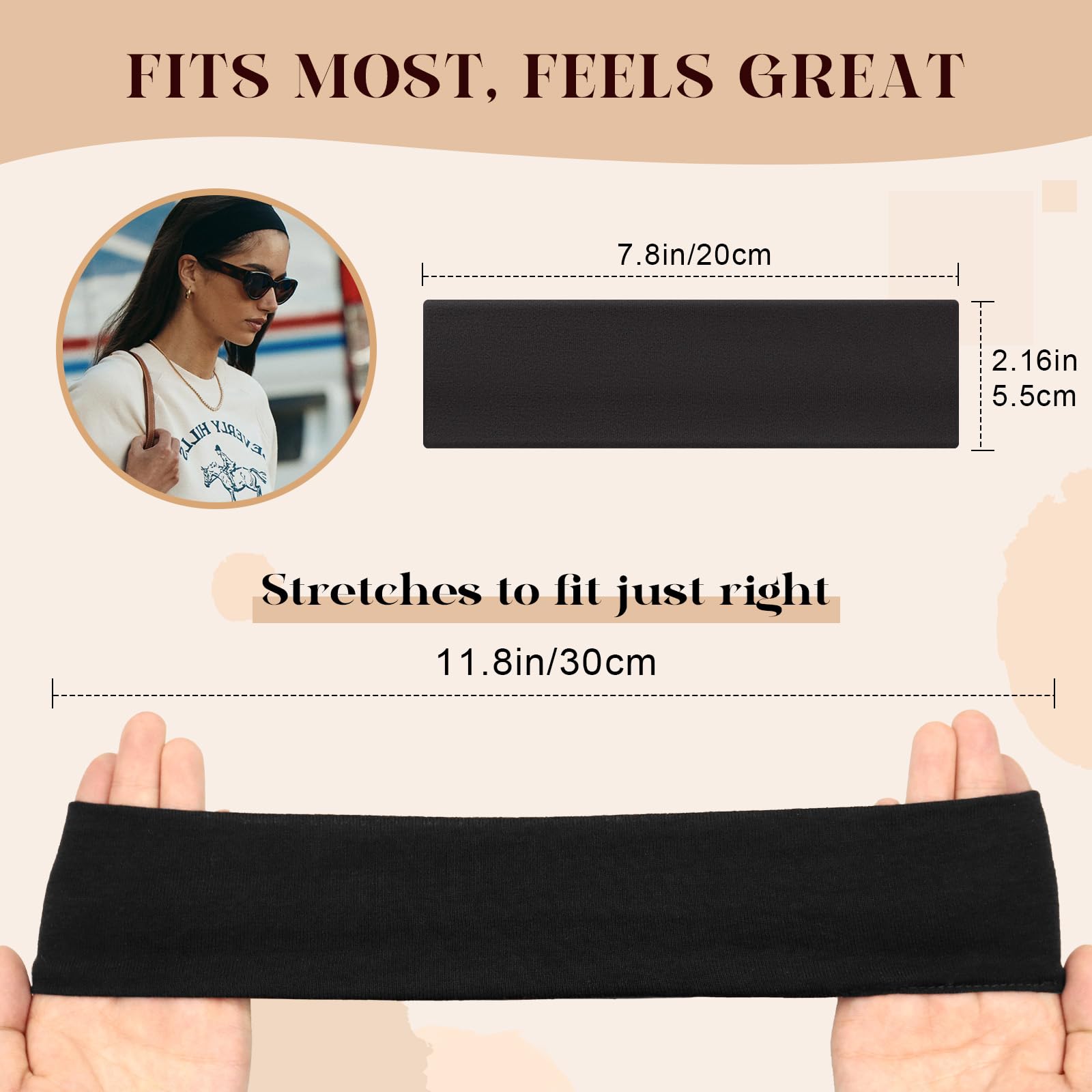 Cinta Pelo Deporte (6 Unidades) - Diadema Niña & Mujer Elástico Transpirable Antideslizante | Turbantes Absorber el Sudor Bandana | Fijación Segura para Yoga, Correr, Deporte | Diseño de Moda